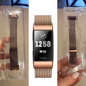 Fitlink Smart Watch Gold Mesh Magnetic Band